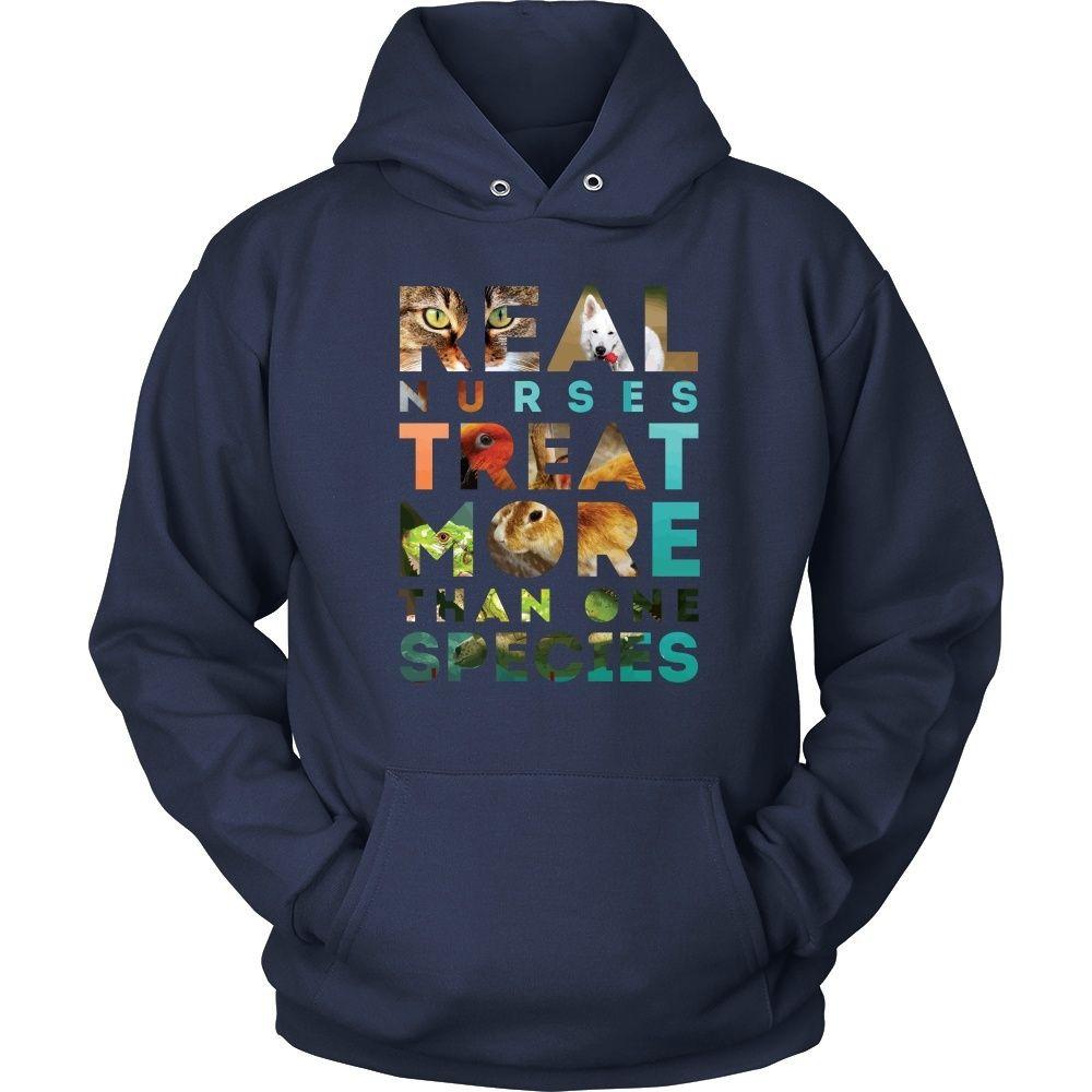 Veterinary T Shirt - Real Nurses treat more than one species-T-shirt-Teelime | shirts-hoodies-mugs