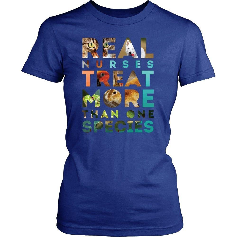Veterinary T Shirt - Real Nurses treat more than one species-T-shirt-Teelime | shirts-hoodies-mugs