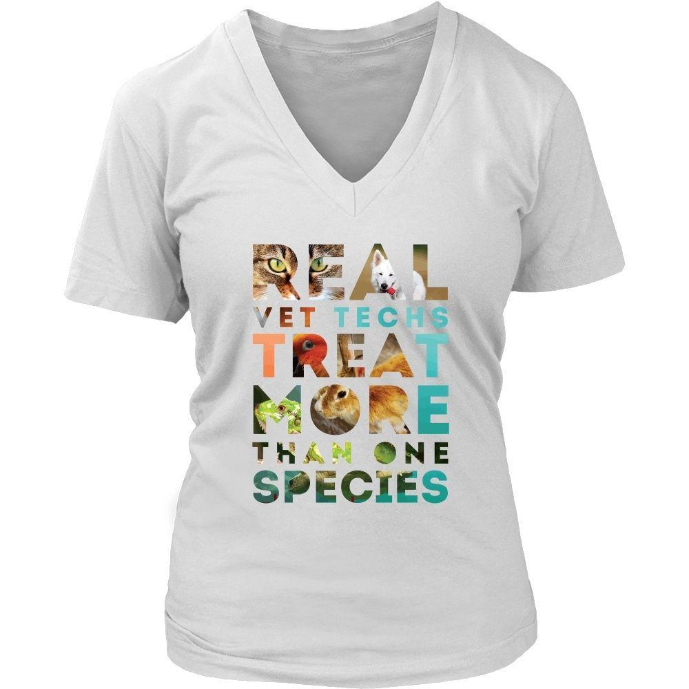 Veterinary T Shirt - Real Vet Techs treat more than one species-T-shirt-Teelime | shirts-hoodies-mugs