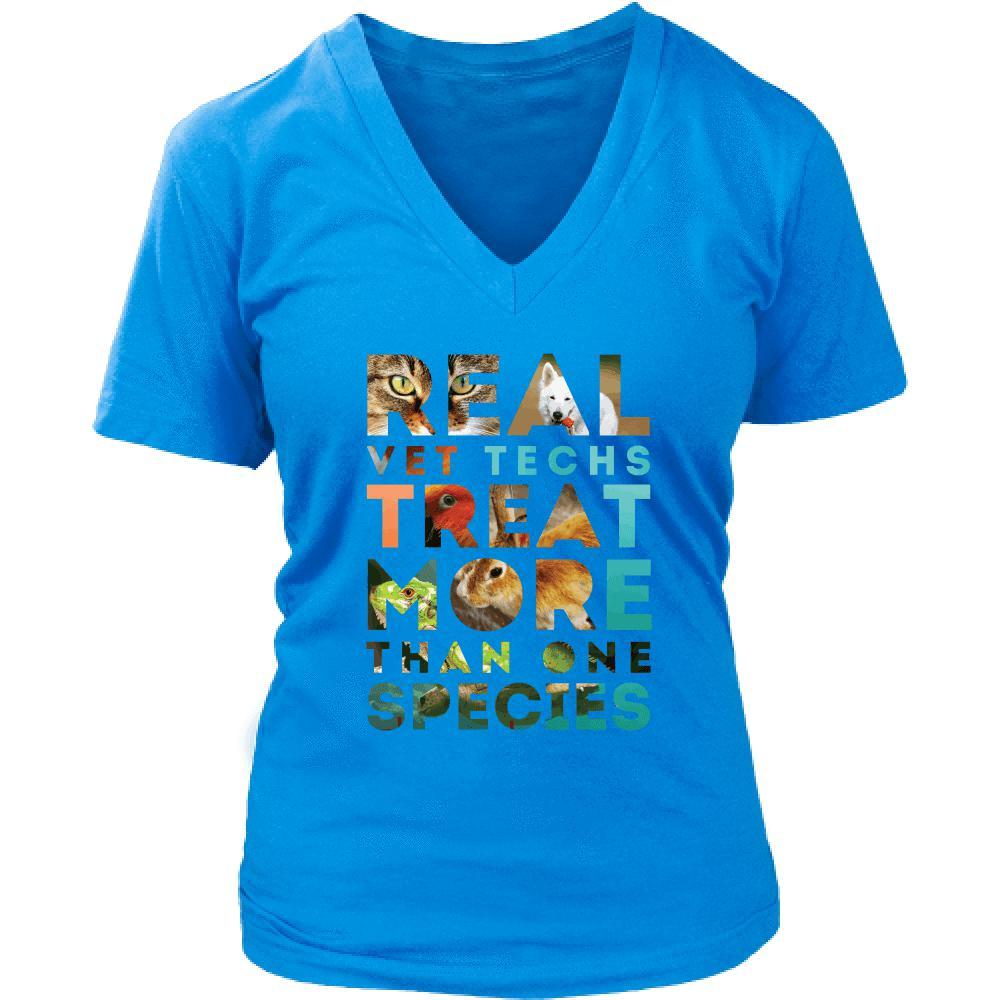 Veterinary T Shirt - Real Vet Techs treat more than one species-T-shirt-Teelime | shirts-hoodies-mugs