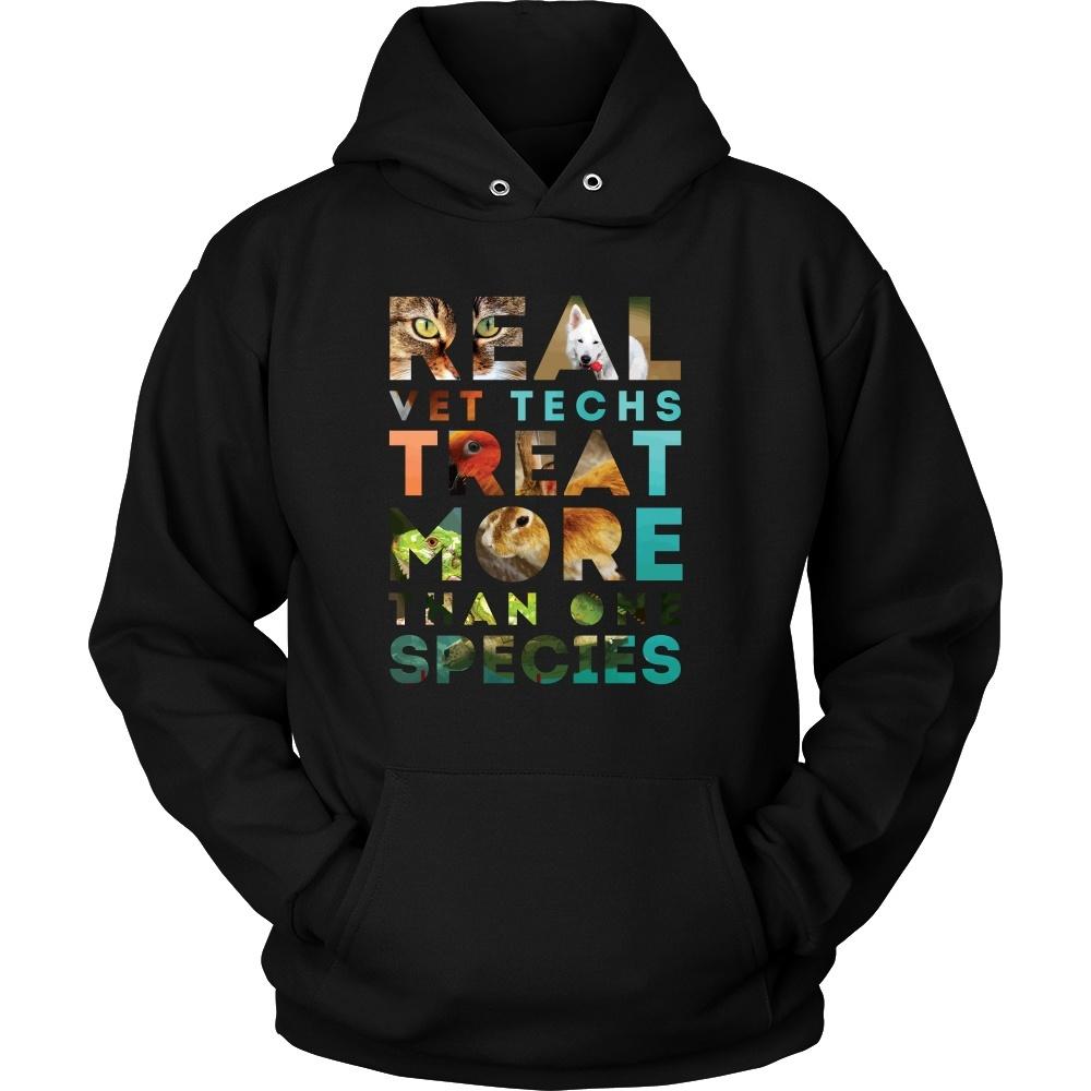Veterinary T Shirt - Real Vet Techs treat more than one species-T-shirt-Teelime | shirts-hoodies-mugs