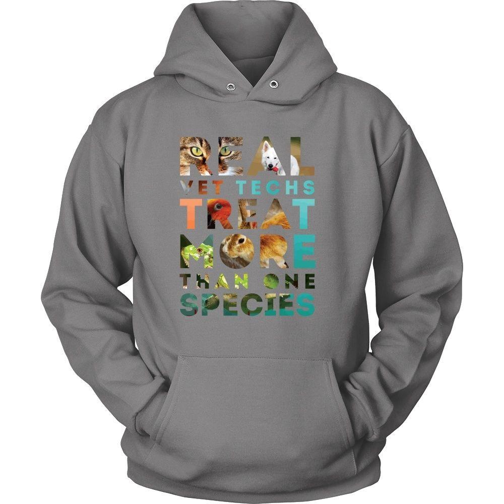 Veterinary T Shirt - Real Vet Techs treat more than one species-T-shirt-Teelime | shirts-hoodies-mugs