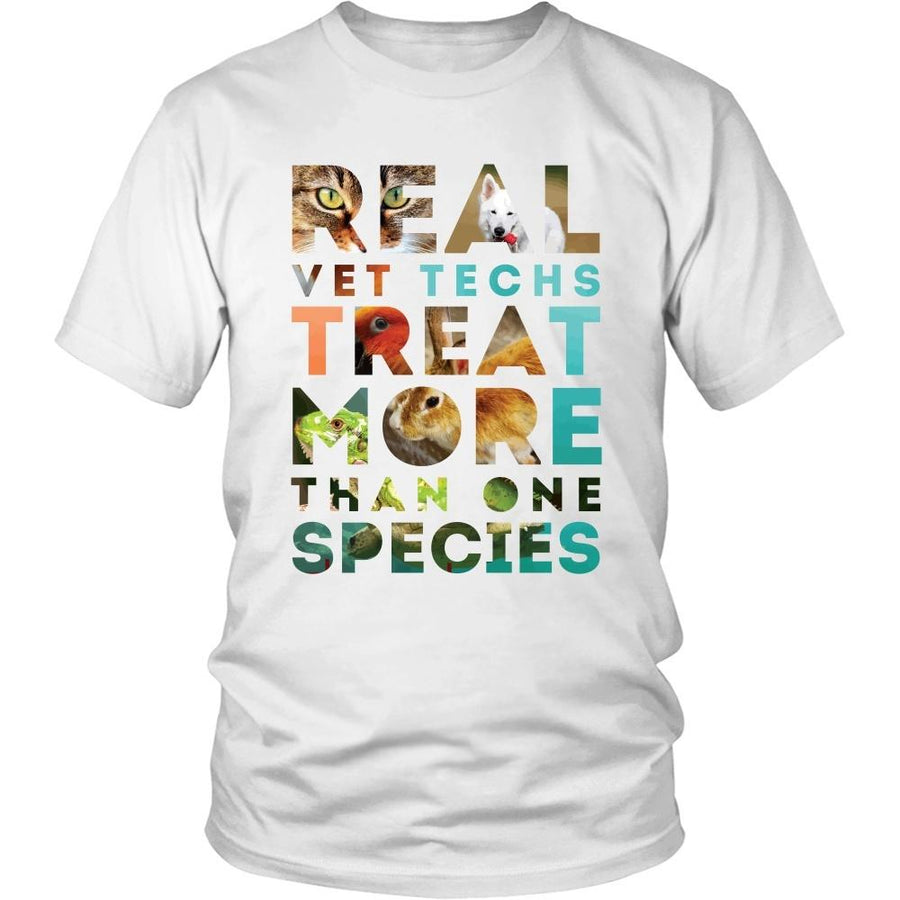 Veterinary T Shirt - Real Vet Techs treat more than one species-T-shirt-Teelime | shirts-hoodies-mugs