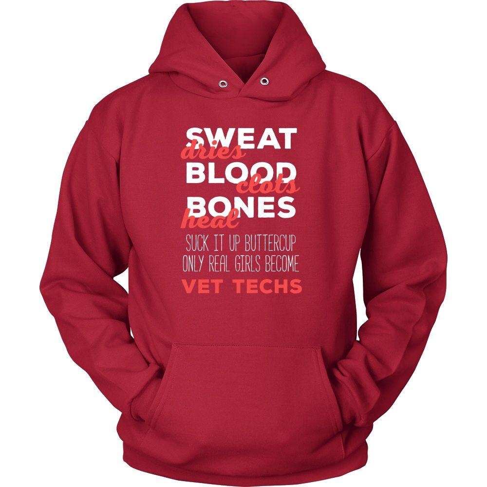 Veterinary T Shirt - Suck it up Buttercup Only Real Girls Become Vet Techs-T-shirt-Teelime | shirts-hoodies-mugs