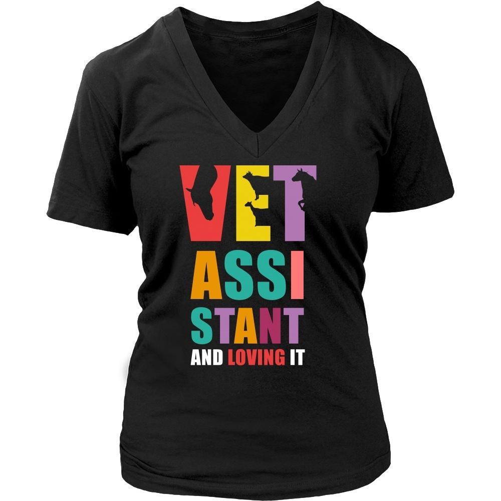 Veterinary T Shirt - Vet Assistant and Loving it-T-shirt-Teelime | shirts-hoodies-mugs