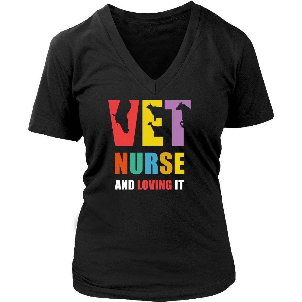Veterinary T Shirt - Vet Nurse and Loving it-T-shirt-Teelime | shirts-hoodies-mugs