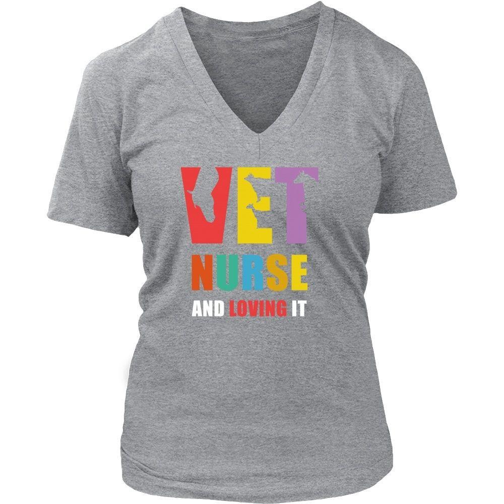 Veterinary T Shirt - Vet Nurse and Loving it-T-shirt-Teelime | shirts-hoodies-mugs