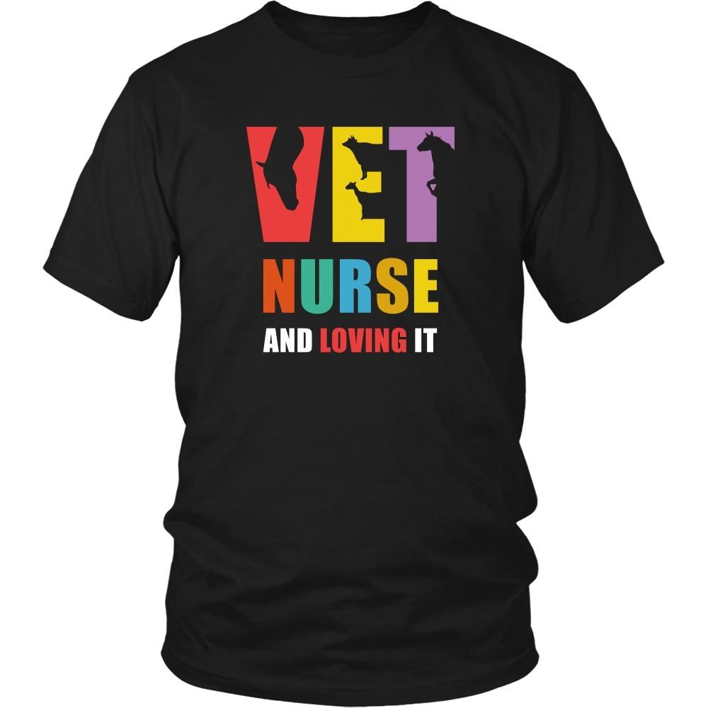 Veterinary T Shirt - Vet Nurse and Loving it-T-shirt-Teelime | shirts-hoodies-mugs