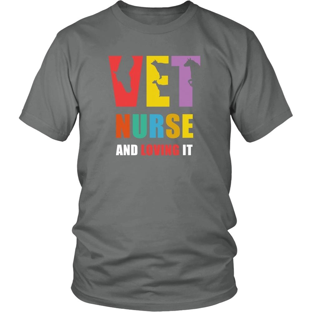Veterinary T Shirt - Vet Nurse and Loving it-T-shirt-Teelime | shirts-hoodies-mugs