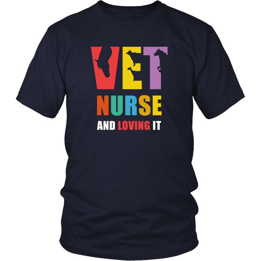 Veterinary T Shirt - Vet Nurse and Loving it-T-shirt-Teelime | shirts-hoodies-mugs