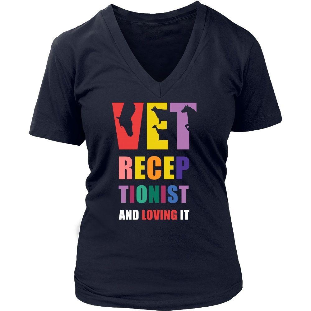 Veterinary T Shirt - Vet Receptionist and Loving it-T-shirt-Teelime | shirts-hoodies-mugs