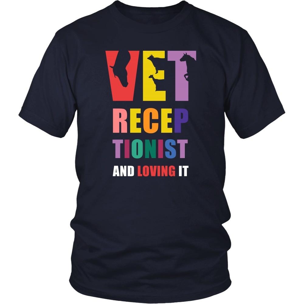 Veterinary T Shirt - Vet Receptionist and Loving it-T-shirt-Teelime | shirts-hoodies-mugs