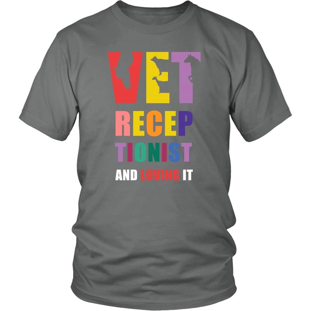 Veterinary T Shirt - Vet Receptionist and Loving it-T-shirt-Teelime | shirts-hoodies-mugs