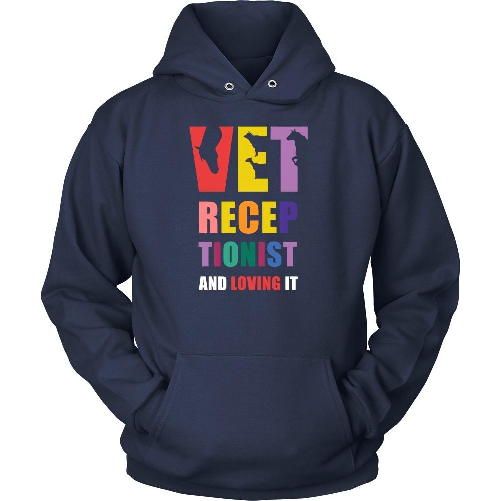 Veterinary T Shirt - Vet Receptionist and Loving it-T-shirt-Teelime | shirts-hoodies-mugs