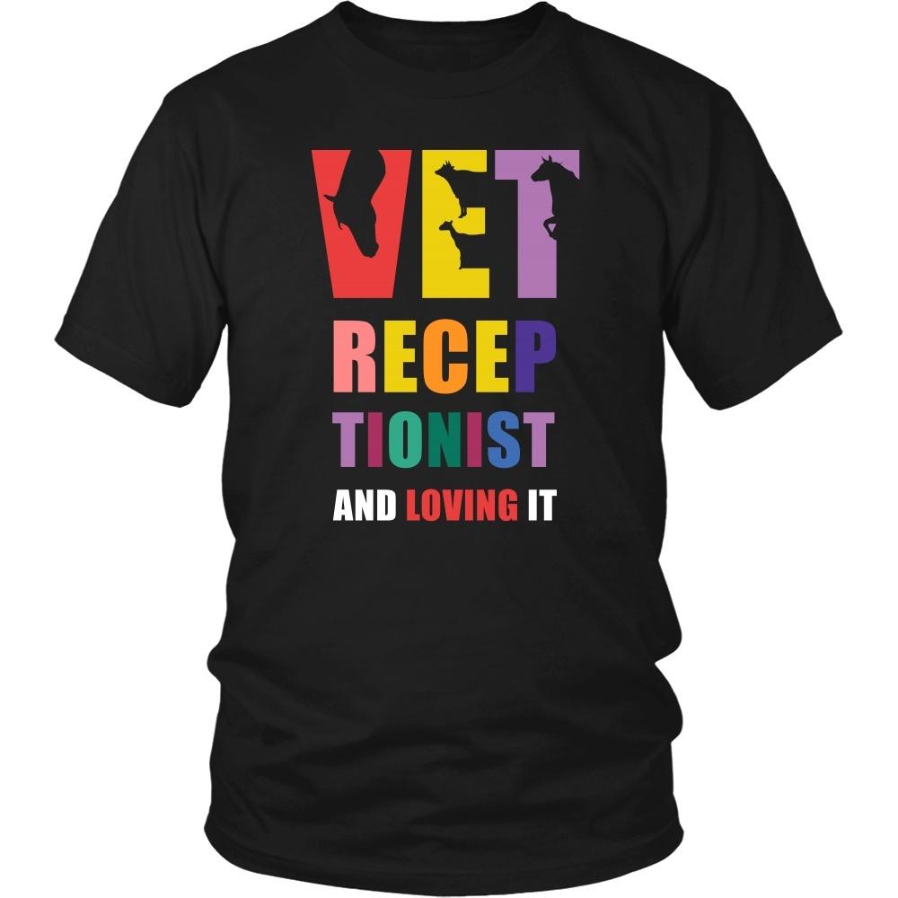 Veterinary T Shirt - Vet Receptionist and Loving it-T-shirt-Teelime | shirts-hoodies-mugs