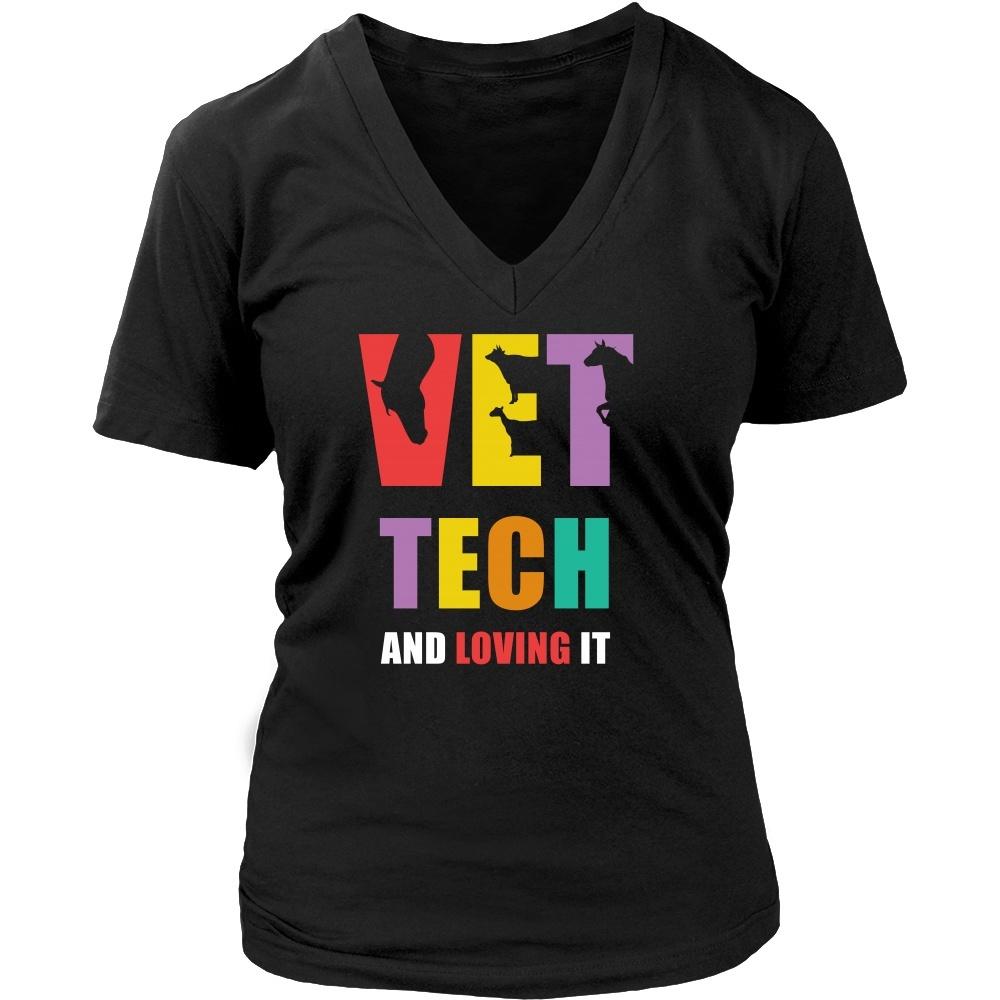 Veterinary T Shirt - Vet Tech and Loving it-T-shirt-Teelime | shirts-hoodies-mugs