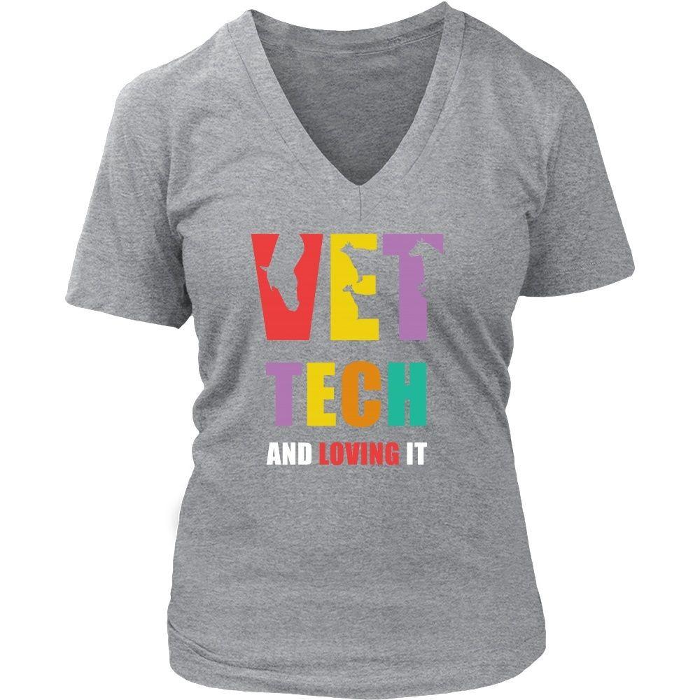 Veterinary T Shirt - Vet Tech and Loving it-T-shirt-Teelime | shirts-hoodies-mugs