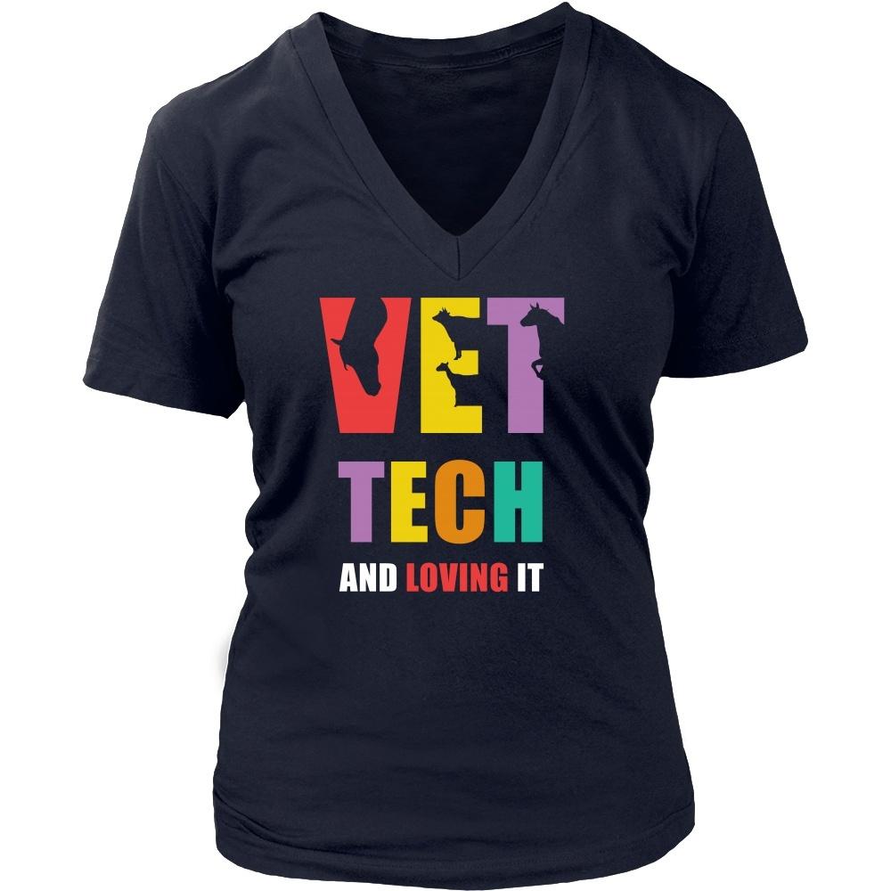 Veterinary T Shirt - Vet Tech and Loving it-T-shirt-Teelime | shirts-hoodies-mugs