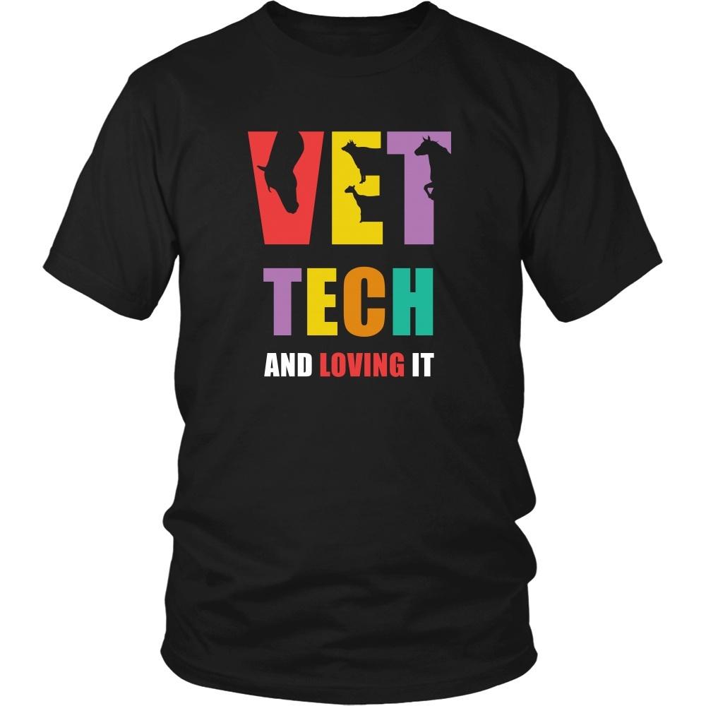 Veterinary T Shirt - Vet Tech and Loving it-T-shirt-Teelime | shirts-hoodies-mugs