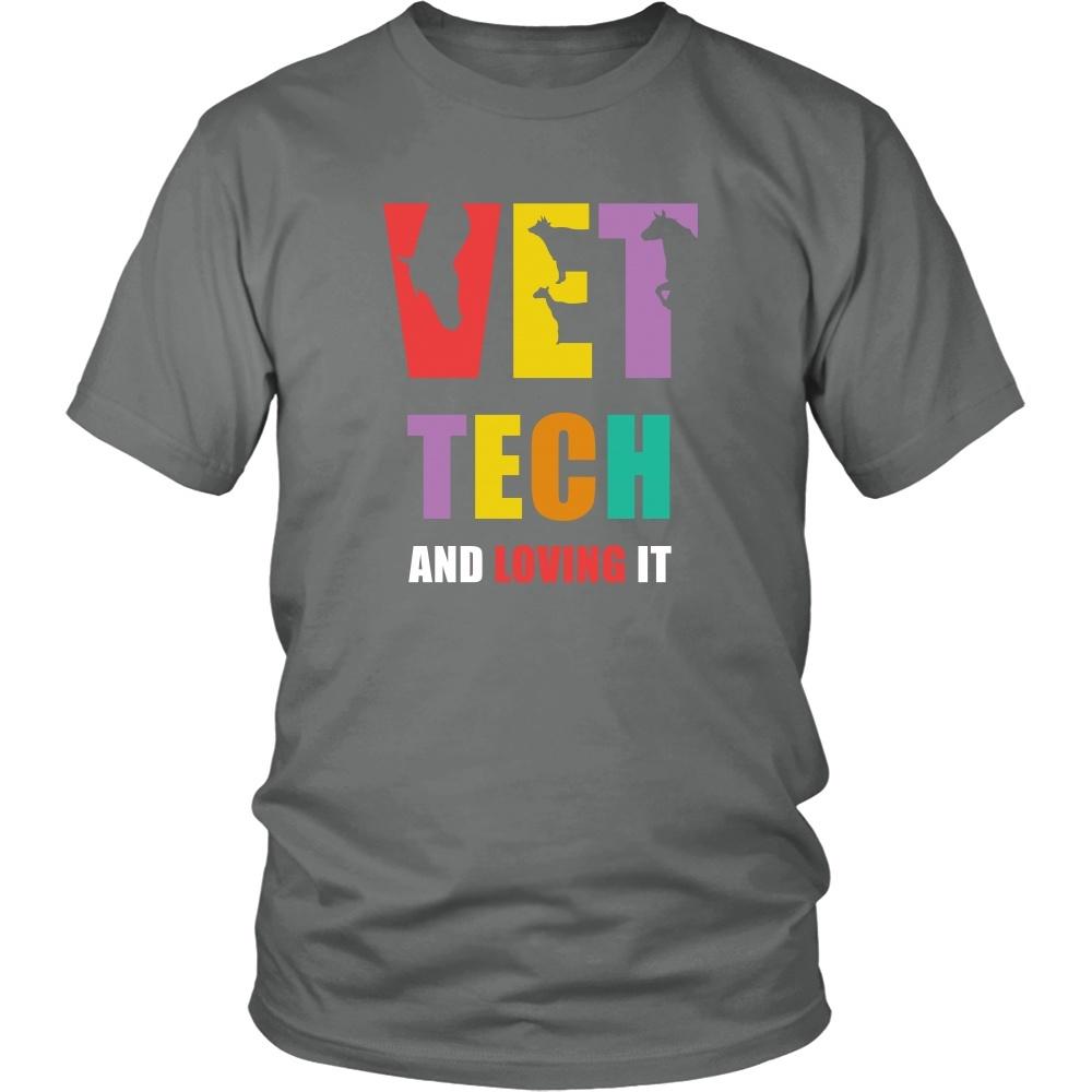 Veterinary T Shirt - Vet Tech and Loving it-T-shirt-Teelime | shirts-hoodies-mugs