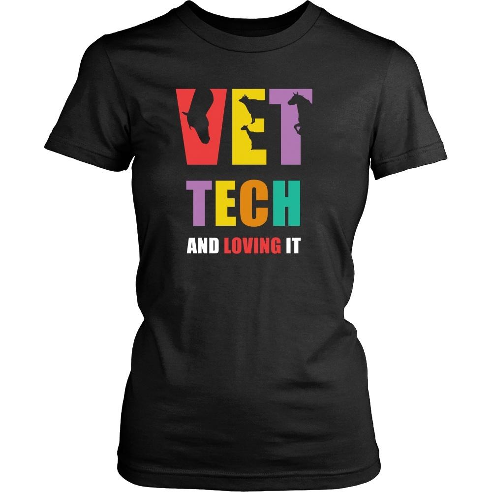 Veterinary T Shirt - Vet Tech and Loving it-T-shirt-Teelime | shirts-hoodies-mugs