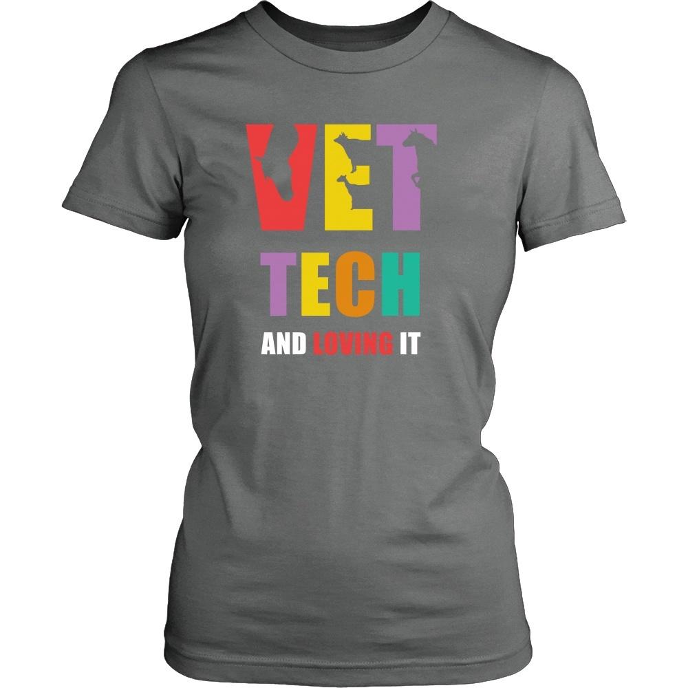 Veterinary T Shirt - Vet Tech and Loving it-T-shirt-Teelime | shirts-hoodies-mugs