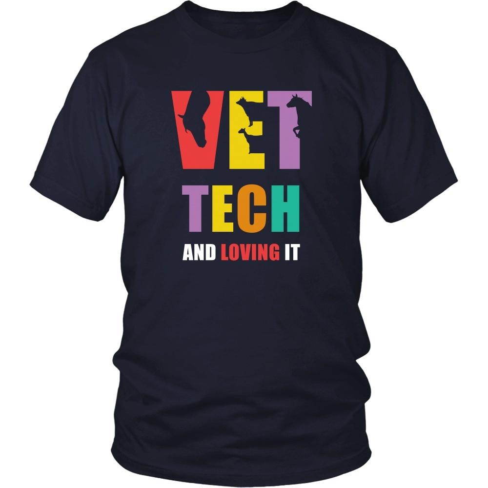 Veterinary T Shirt - Vet Tech and Loving it-T-shirt-Teelime | shirts-hoodies-mugs