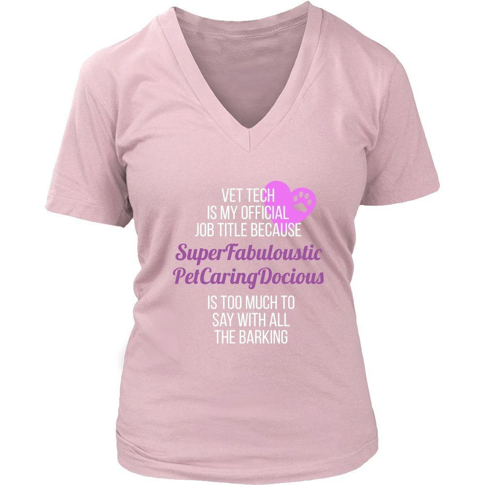Veterinary T Shirt - Vet Tech Super Fabuloustic Pet Caring-T-shirt-Teelime | shirts-hoodies-mugs