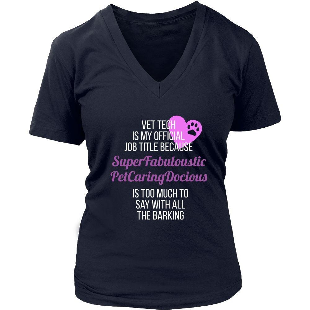 Veterinary T Shirt - Vet Tech Super Fabuloustic Pet Caring-T-shirt-Teelime | shirts-hoodies-mugs