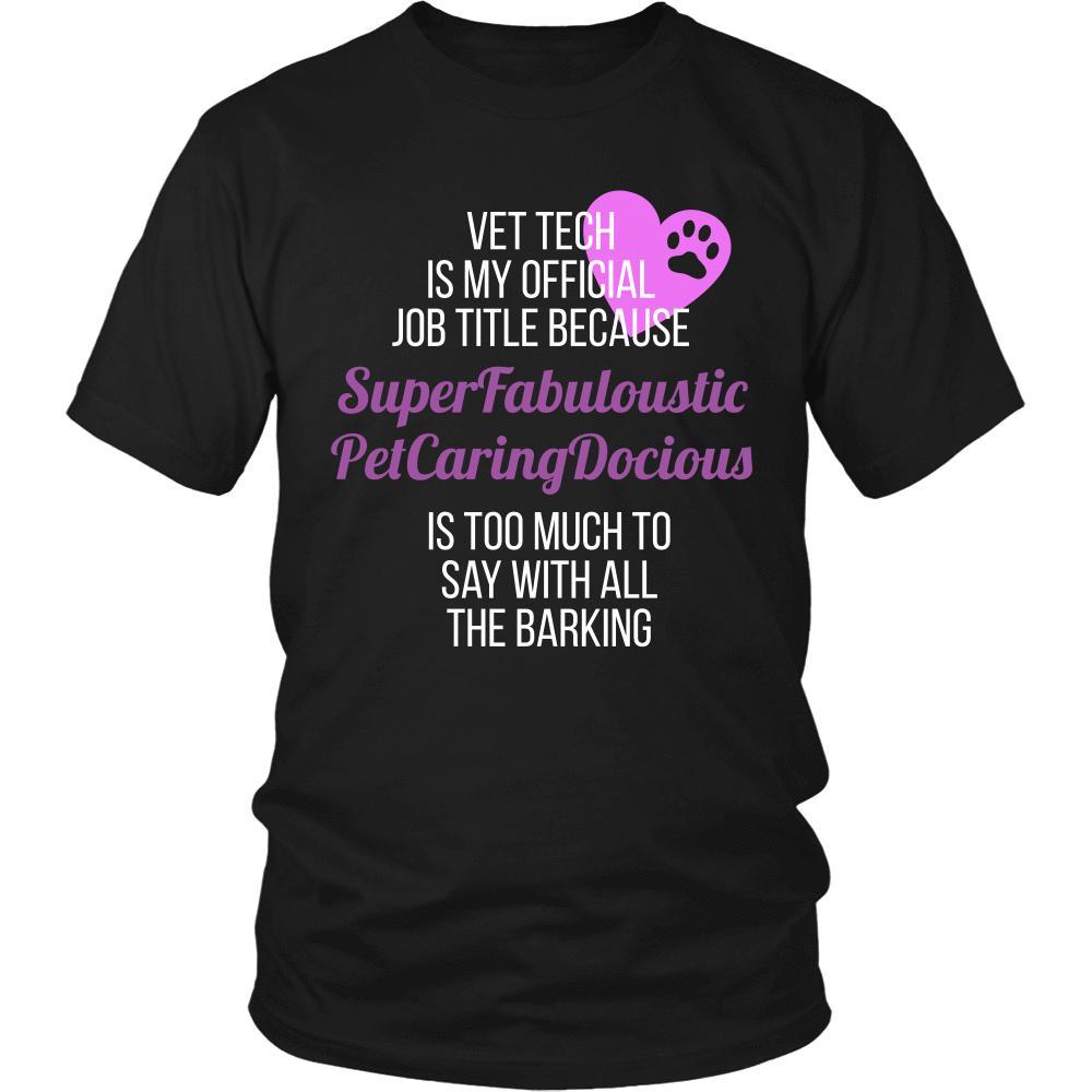 Veterinary T Shirt - Vet Tech Super Fabuloustic Pet Caring-T-shirt-Teelime | shirts-hoodies-mugs