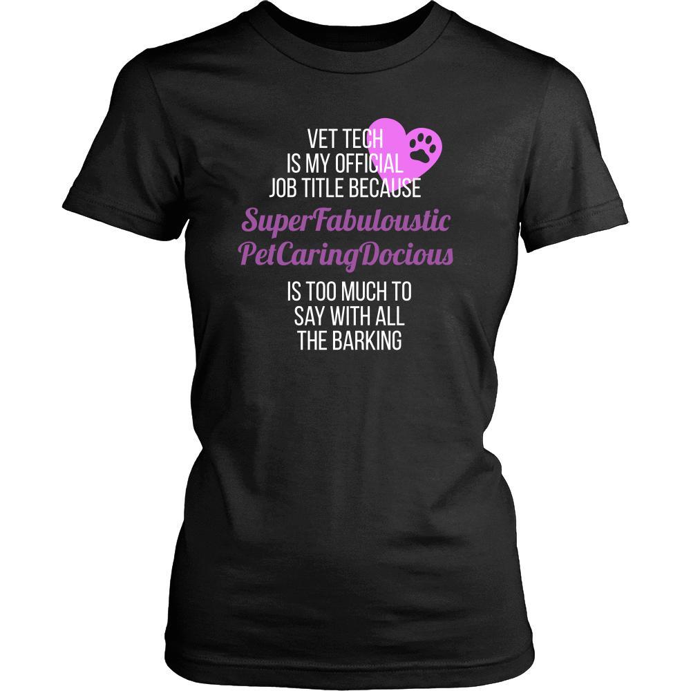 Veterinary T Shirt - Vet Tech Super Fabuloustic Pet Caring-T-shirt-Teelime | shirts-hoodies-mugs
