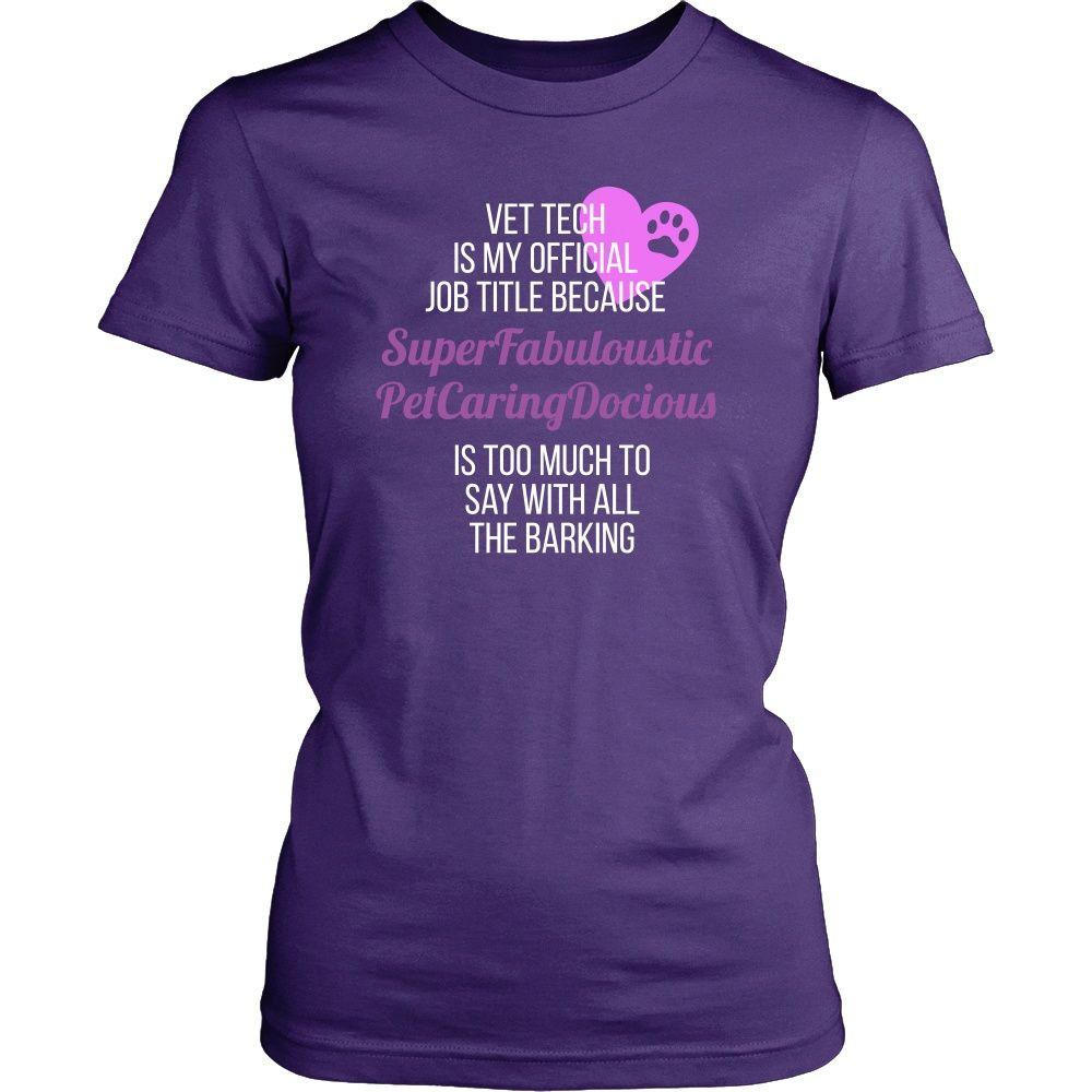 Veterinary T Shirt - Vet Tech Super Fabuloustic Pet Caring-T-shirt-Teelime | shirts-hoodies-mugs