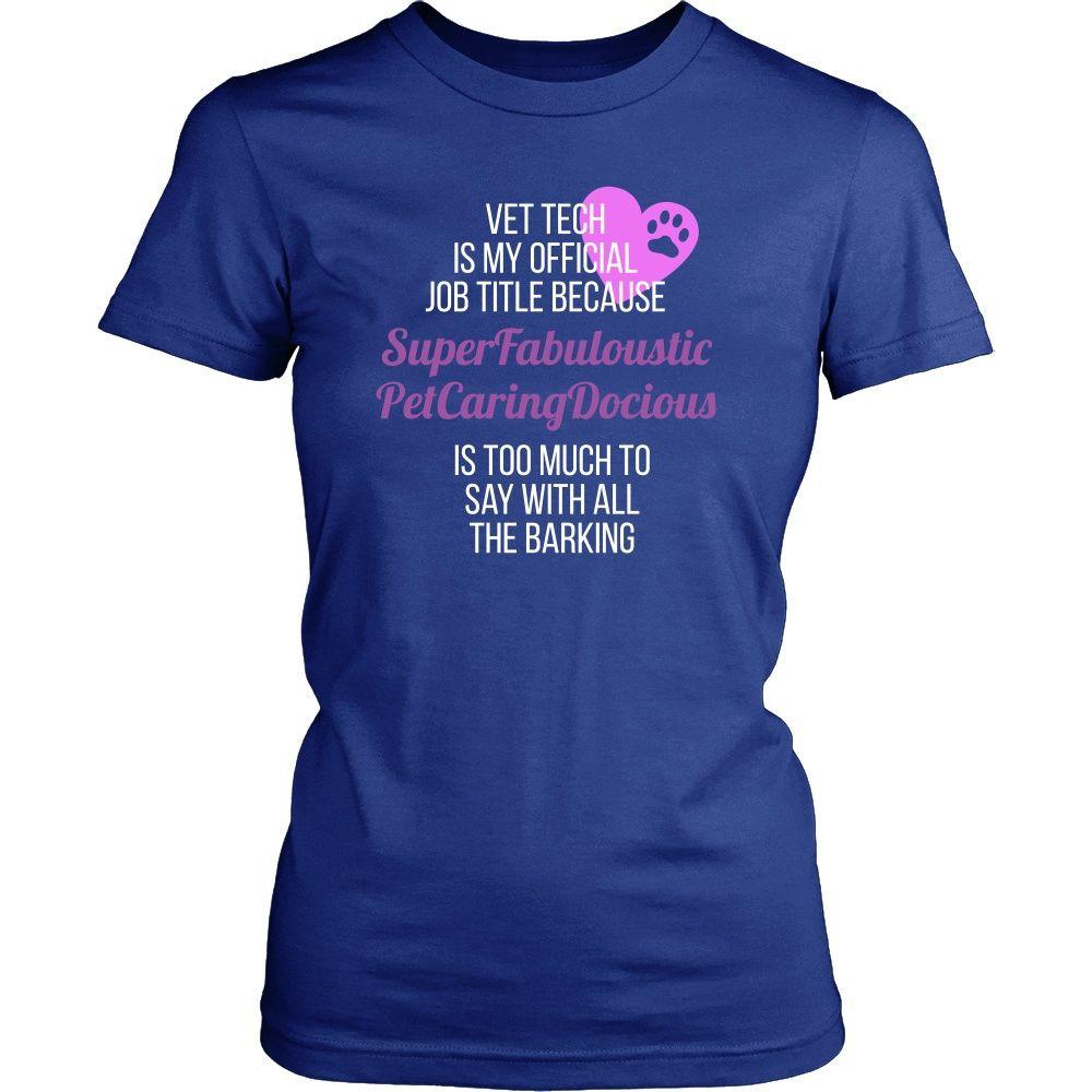 Veterinary T Shirt - Vet Tech Super Fabuloustic Pet Caring-T-shirt-Teelime | shirts-hoodies-mugs