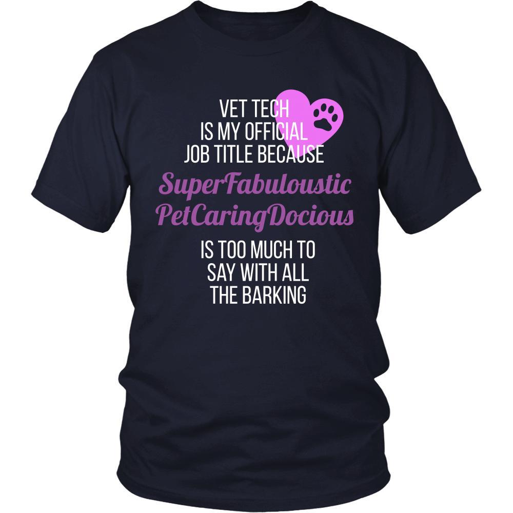Veterinary T Shirt - Vet Tech Super Fabuloustic Pet Caring-T-shirt-Teelime | shirts-hoodies-mugs