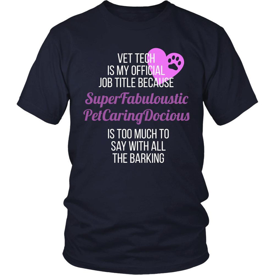 Veterinary T Shirt - Vet Tech Super Fabuloustic Pet Caring-T-shirt-Teelime | shirts-hoodies-mugs