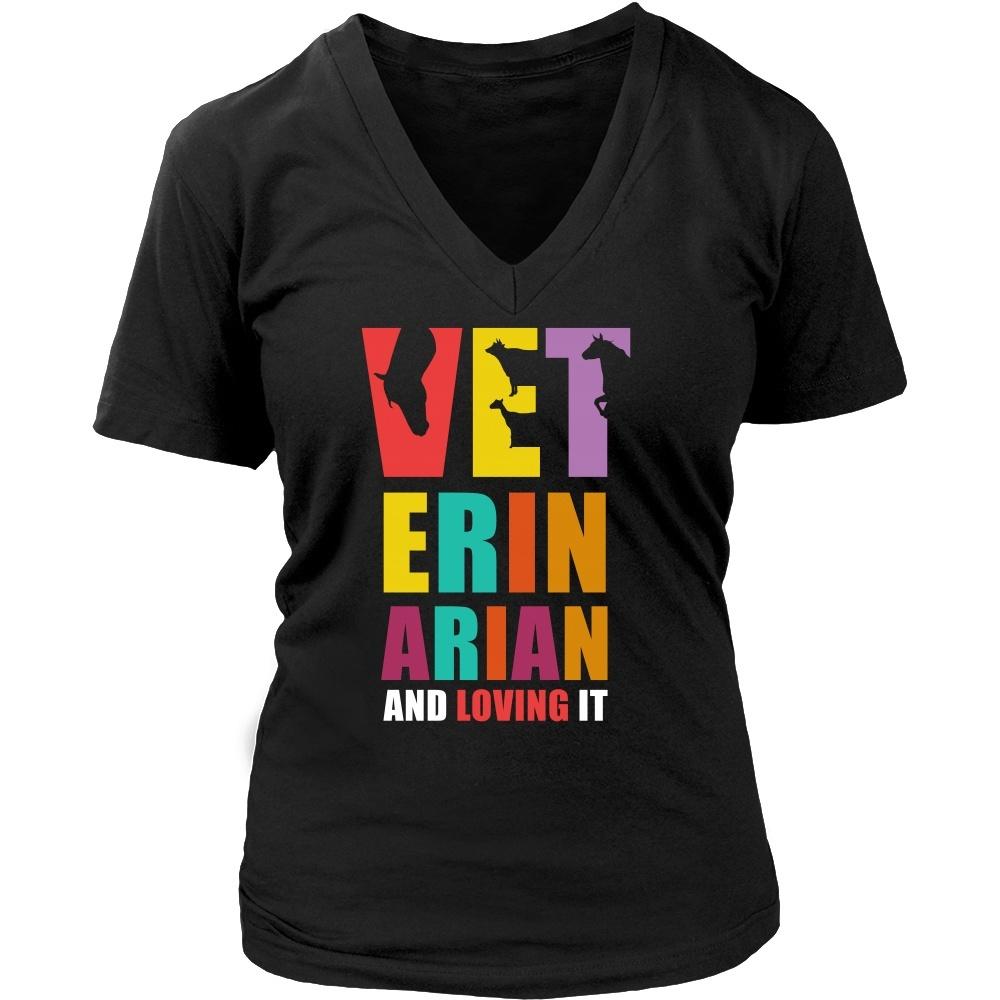 Veterinary T Shirt - Veterinarian and Loving it-T-shirt-Teelime | shirts-hoodies-mugs