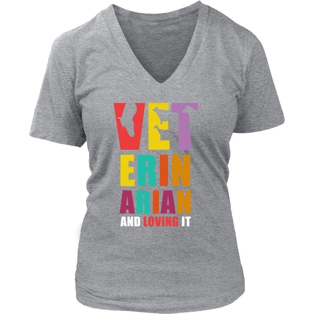 Veterinary T Shirt - Veterinarian and Loving it-T-shirt-Teelime | shirts-hoodies-mugs