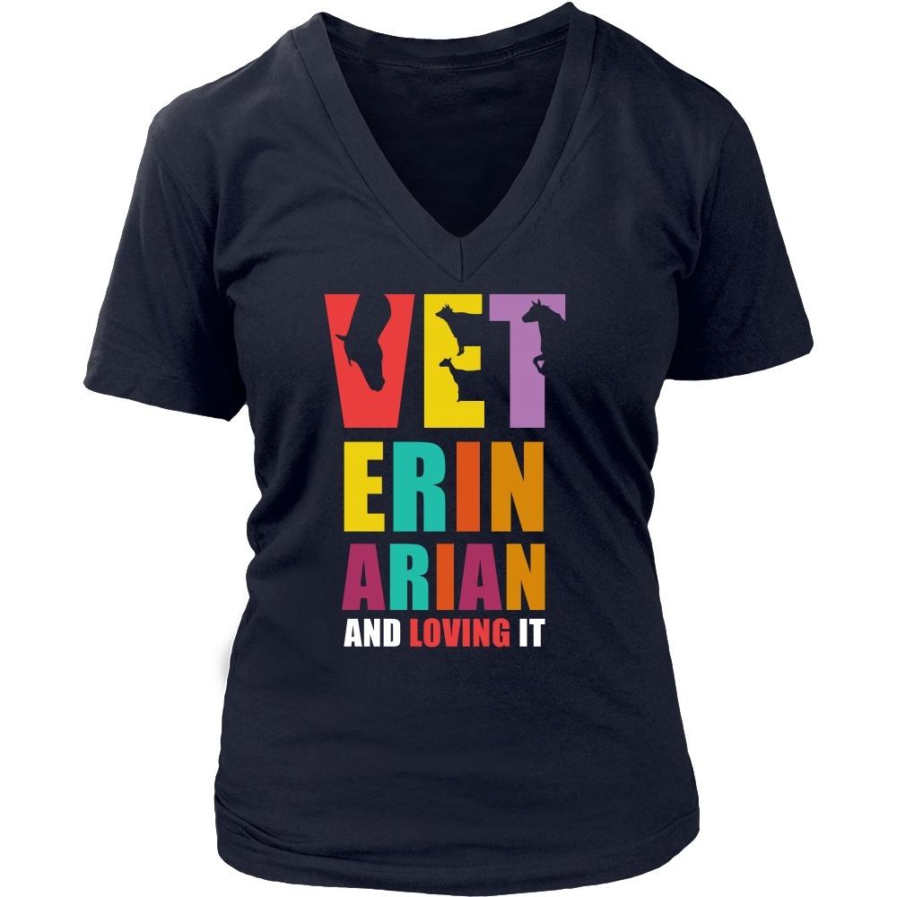 Veterinary T Shirt - Veterinarian and Loving it-T-shirt-Teelime | shirts-hoodies-mugs