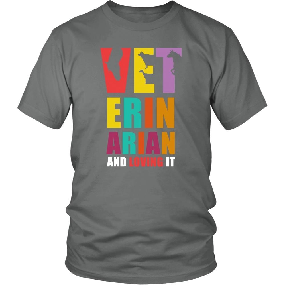 Veterinary T Shirt - Veterinarian and Loving it-T-shirt-Teelime | shirts-hoodies-mugs