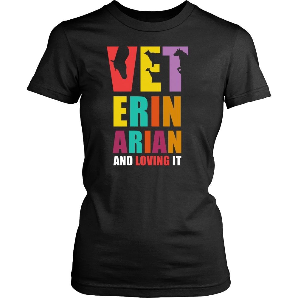 Veterinary T Shirt - Veterinarian and Loving it-T-shirt-Teelime | shirts-hoodies-mugs