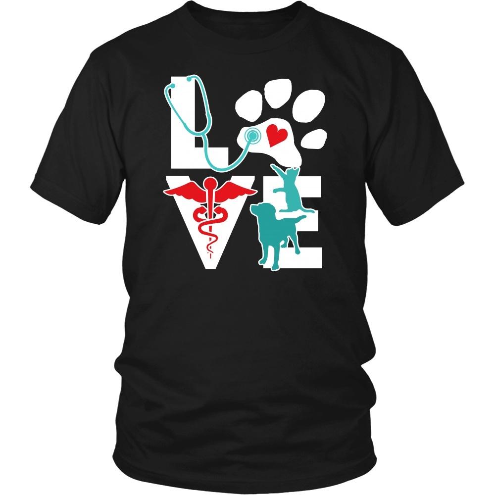 Veterinary T Shirt Veterinarian Love Cat and Dog Teelime Unique t shirts