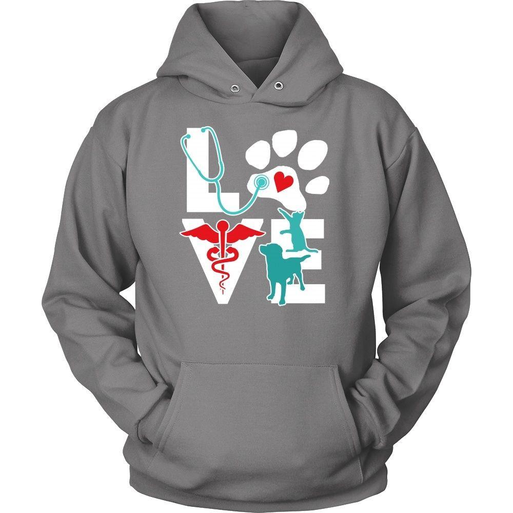 Veterinary T Shirt - Veterinarian Love Cat and Dog-T-shirt-Teelime | shirts-hoodies-mugs