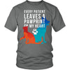 Veterinary T Shirts and Hoodies - Every patient leaves a pawprint on my heart-T-shirt-Teelime | shirts-hoodies-mugs