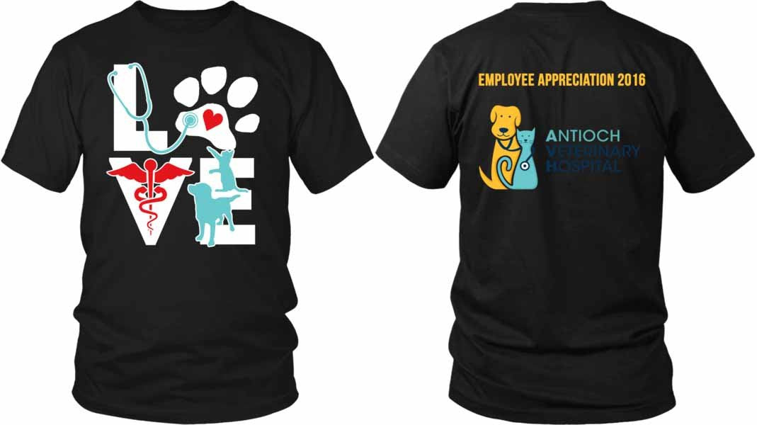 Veterinary T shirts - Love Еmployee Appreciation 2016 Antioch Veterinary Hospital-T-shirt-Teelime | shirts-hoodies-mugs
