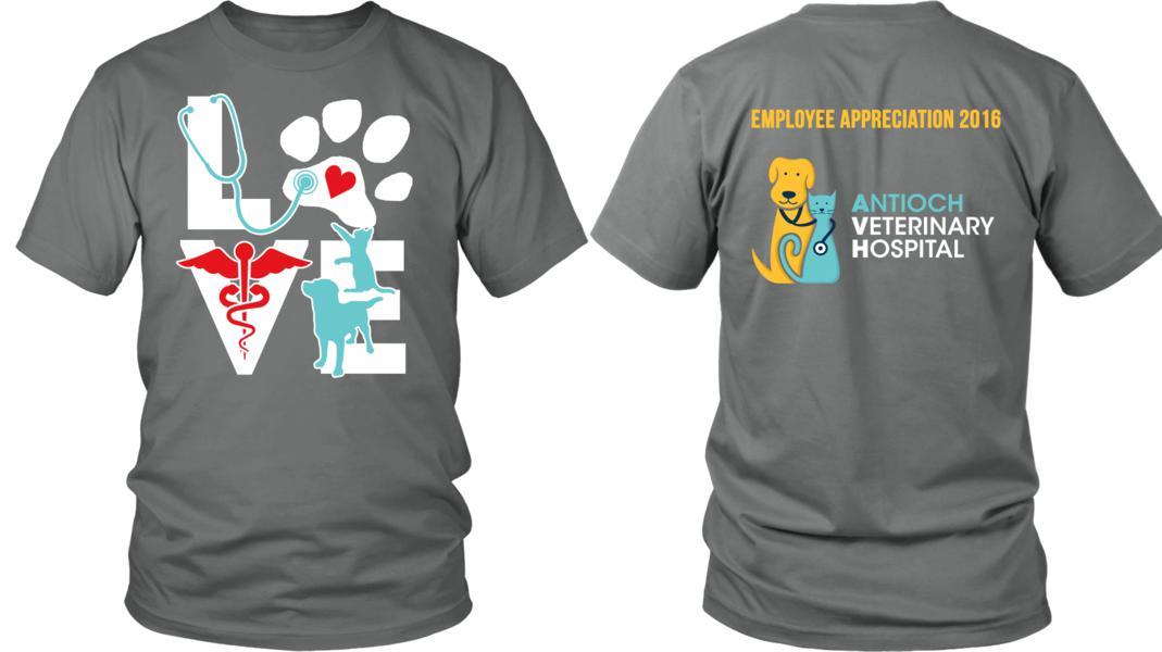 Veterinary T shirts - Love Еmployee Appreciation 2016 Antioch Veterinary Hospital-T-shirt-Teelime | shirts-hoodies-mugs