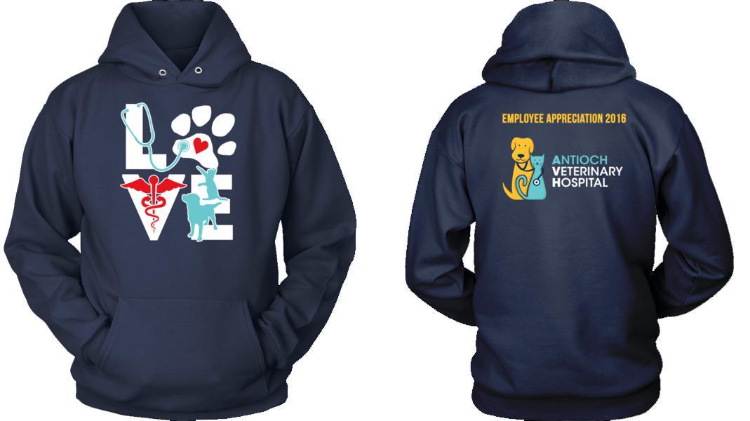 Veterinary T shirts - Love Еmployee Appreciation 2016 Antioch Veterinary Hospital-T-shirt-Teelime | shirts-hoodies-mugs