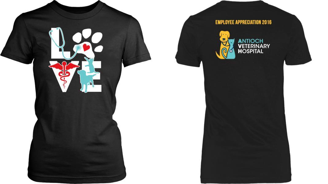 Veterinary T shirts - Love Еmployee Appreciation 2016 Antioch Veterinary Hospital-T-shirt-Teelime | shirts-hoodies-mugs