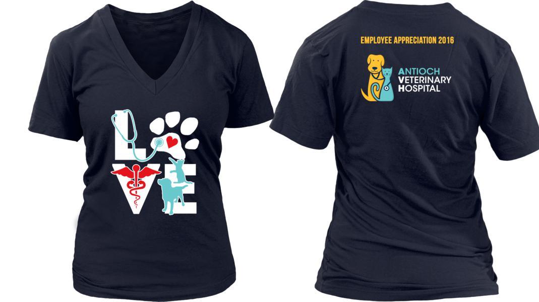 Veterinary T shirts - Love Еmployee Appreciation 2016 Antioch Veterinary Hospital-T-shirt-Teelime | shirts-hoodies-mugs