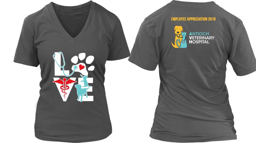 Veterinary T shirts - Love Еmployee Appreciation 2016 Antioch Veterinary Hospital-T-shirt-Teelime | shirts-hoodies-mugs