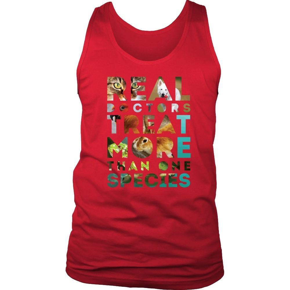 Veterinary Tank Top - Real Doctors treat more than one species-T-shirt-Teelime | shirts-hoodies-mugs